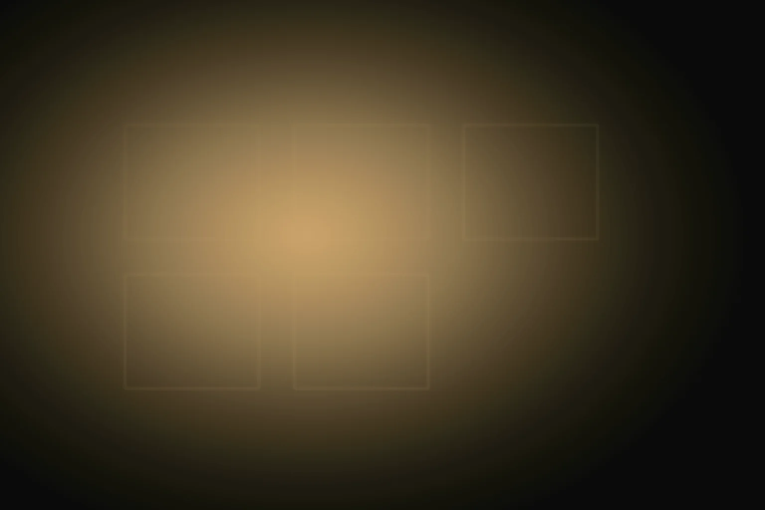 Several vintage prints in different states of wear laid out in a loose grid on a dark surface under even overhead light