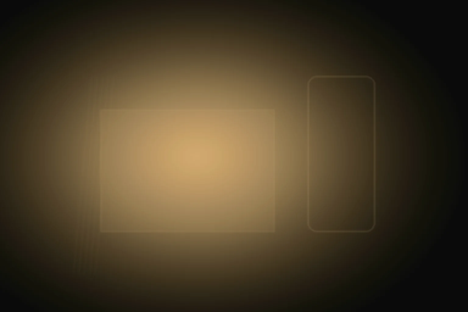 A phone held flat above a vintage print on a plain surface in soft window light, seen from a low angle